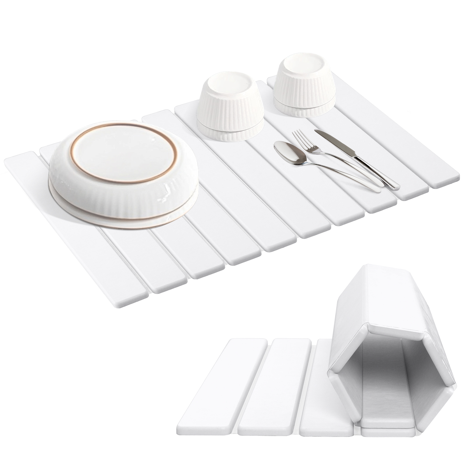 Stone Drying Mat 60×39cm White - thmins-stone-bath-mat-60x39-folding-white-drain-mat-01