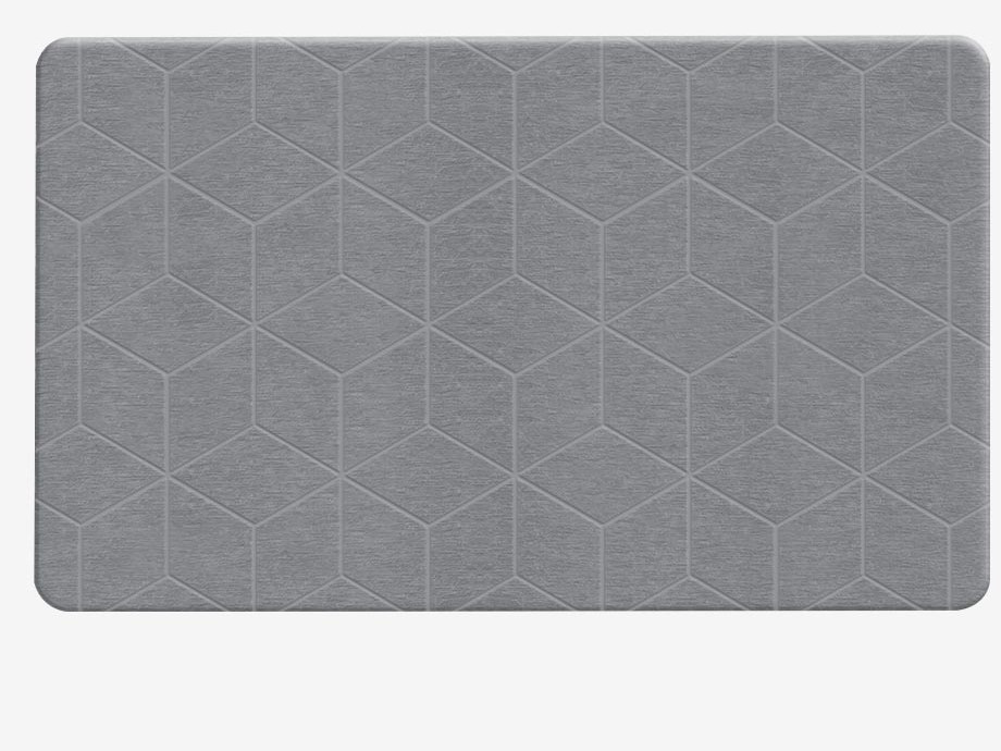 Hexagon Pattern Stone Bath Mat