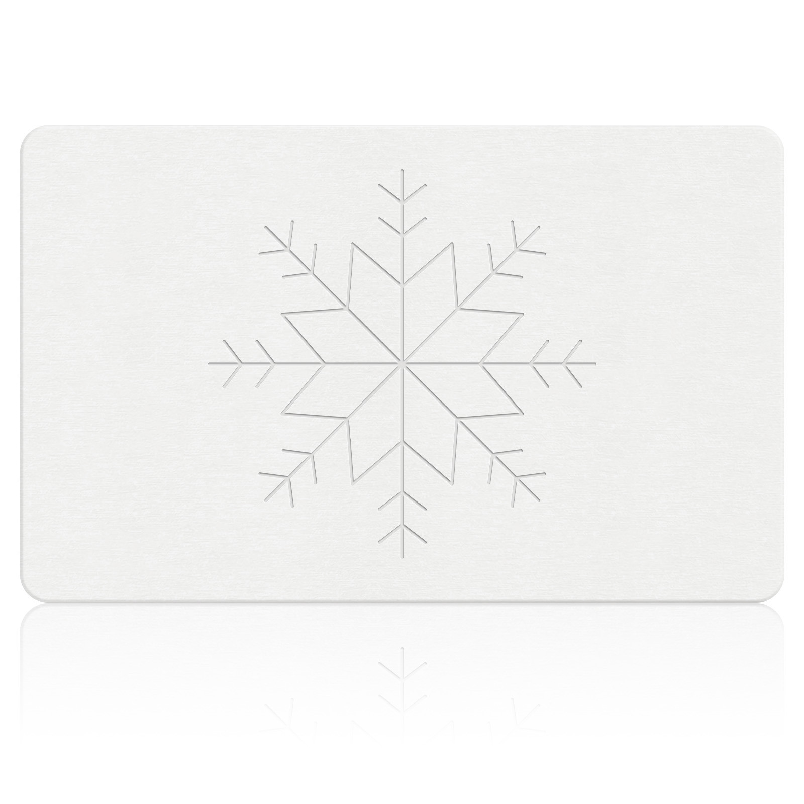 Snowflake Pattern Stone Bath Mat